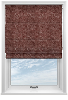 William Morris At Home Marigold Velvet, Berry - Roman Blind